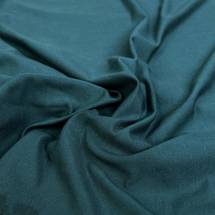 Modal French Terry Alpine Green Elastane Slinky Knit Jersey Fabric CU