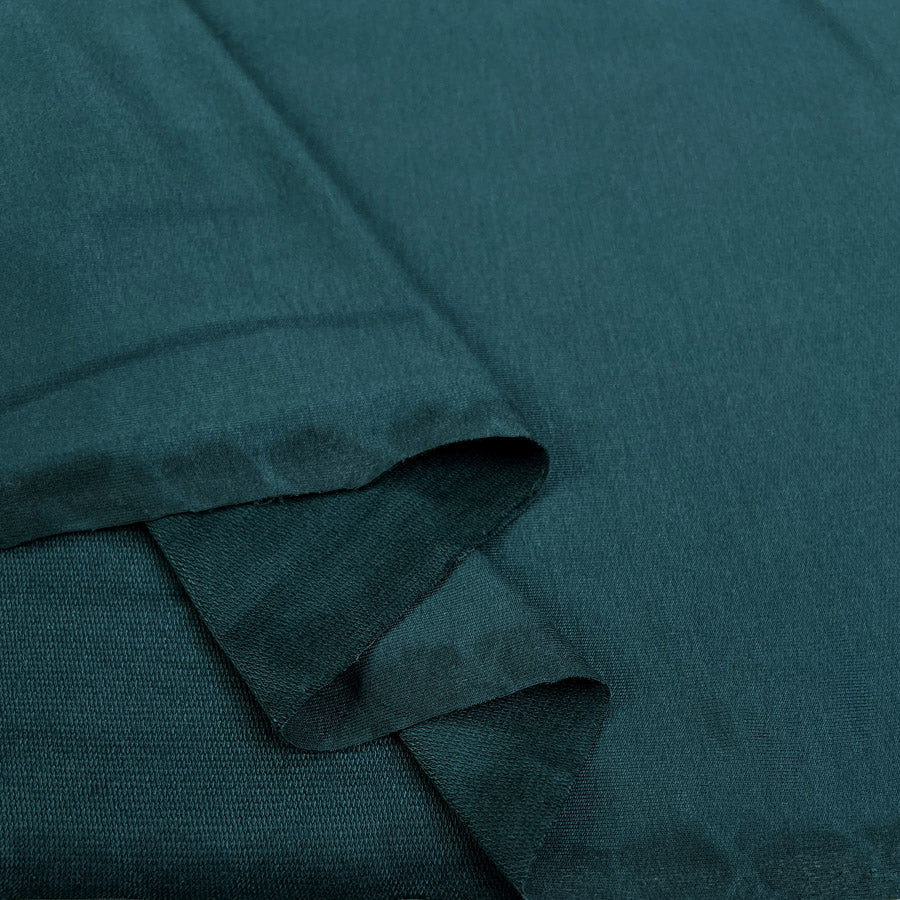 Modal French Terry Alpine Green Elastane Slinky Knit Jersey Fabric Fold