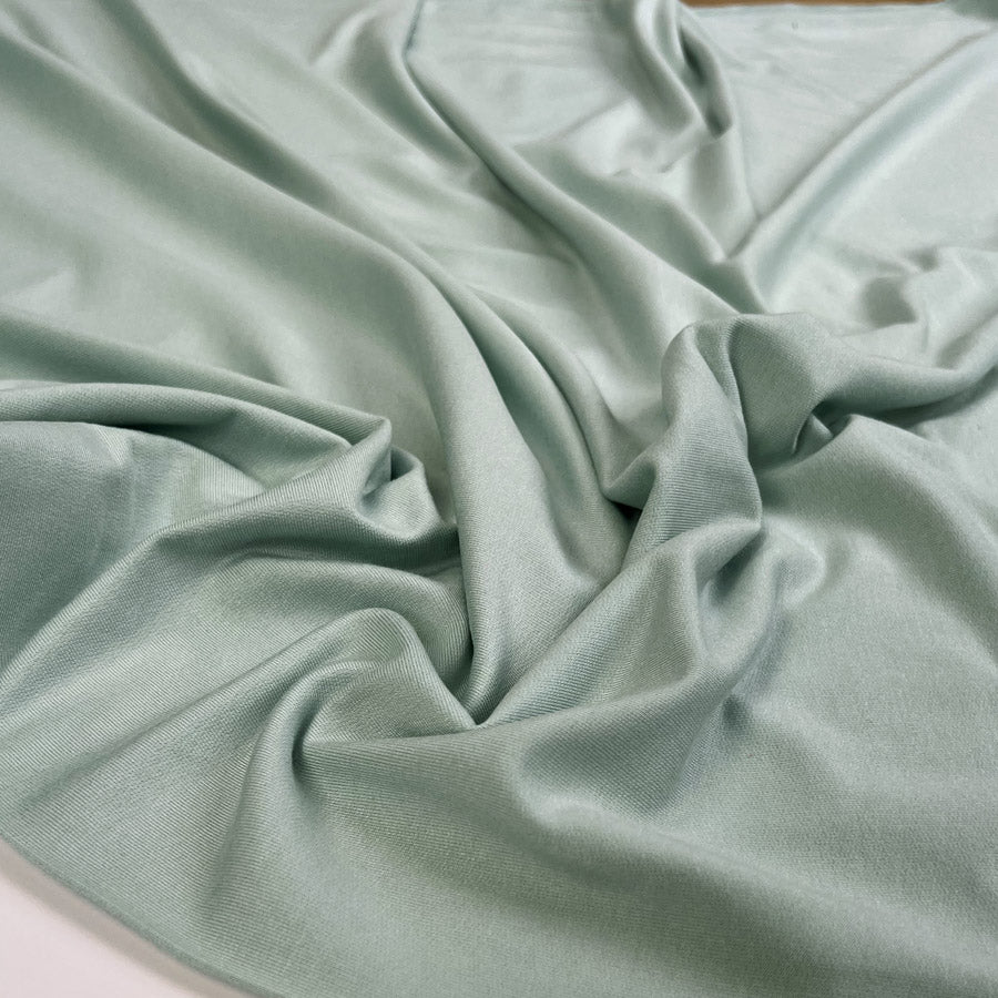 Modal French Terry Mint Green Elastane Slinky Knit Jersey Fabric CU