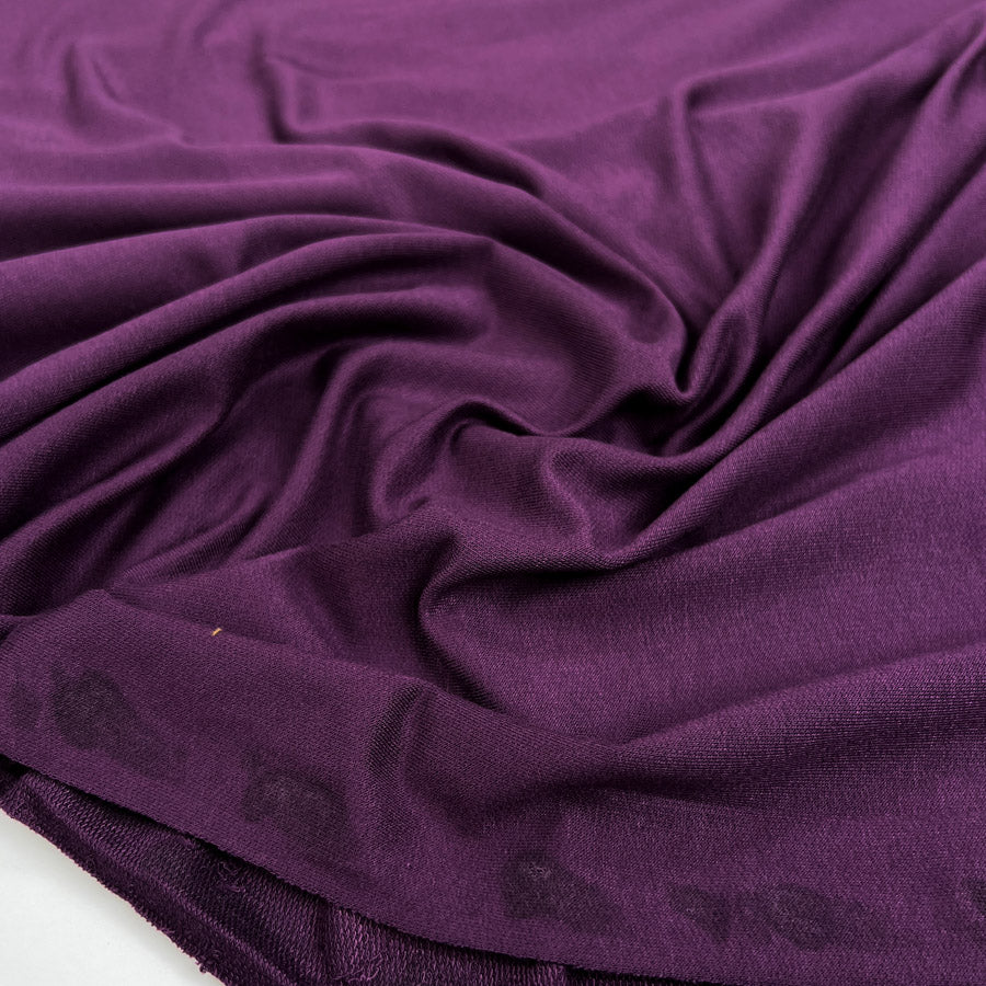 Modal French Terry Purple Elastane Slinky Knit Jersey Fabric CU