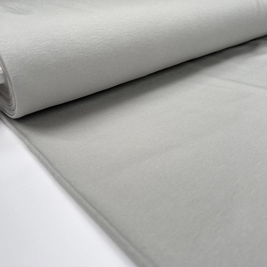 Modal French Terry Silver Grey Elastane Slinky Knit Jersey Fabric Bolt