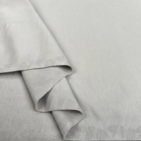 Modal French Terry Silver Grey Elastane Slinky Knit Jersey Fabric Fold