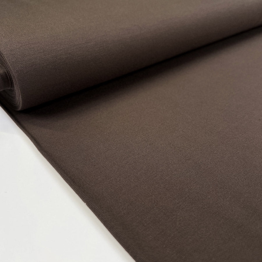 Modal French Terry Taupe Brown Elastane Slinky Knit Jersey Fabric Bolt
