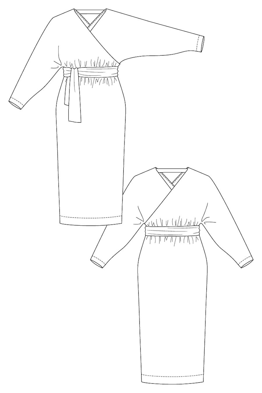 Named kajo batwing wrap sweater dress uk 4-28