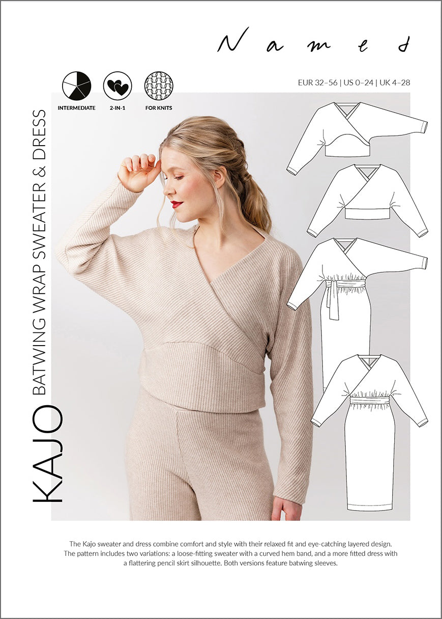 Named kajo batwing wrap sweater dress uk 4-28