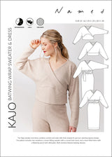 Named kajo batwing wrap sweater dress uk 4-28