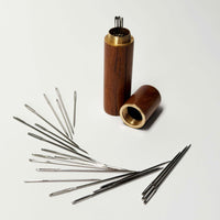 25 Sewing Needles in Wood Case