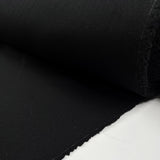 Nero Opaco Wool Cashmere Italian Black Coating Fabric Roll