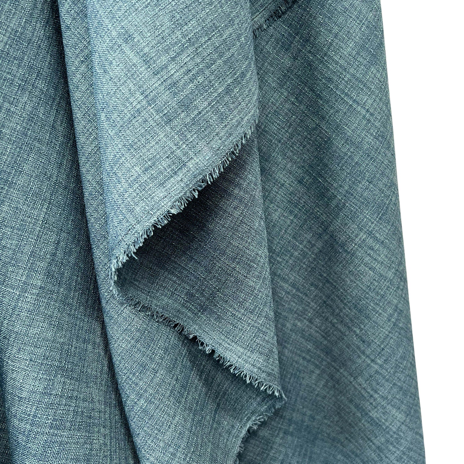 New Slant Polyester Blue Woven Suiting Fabric Hang