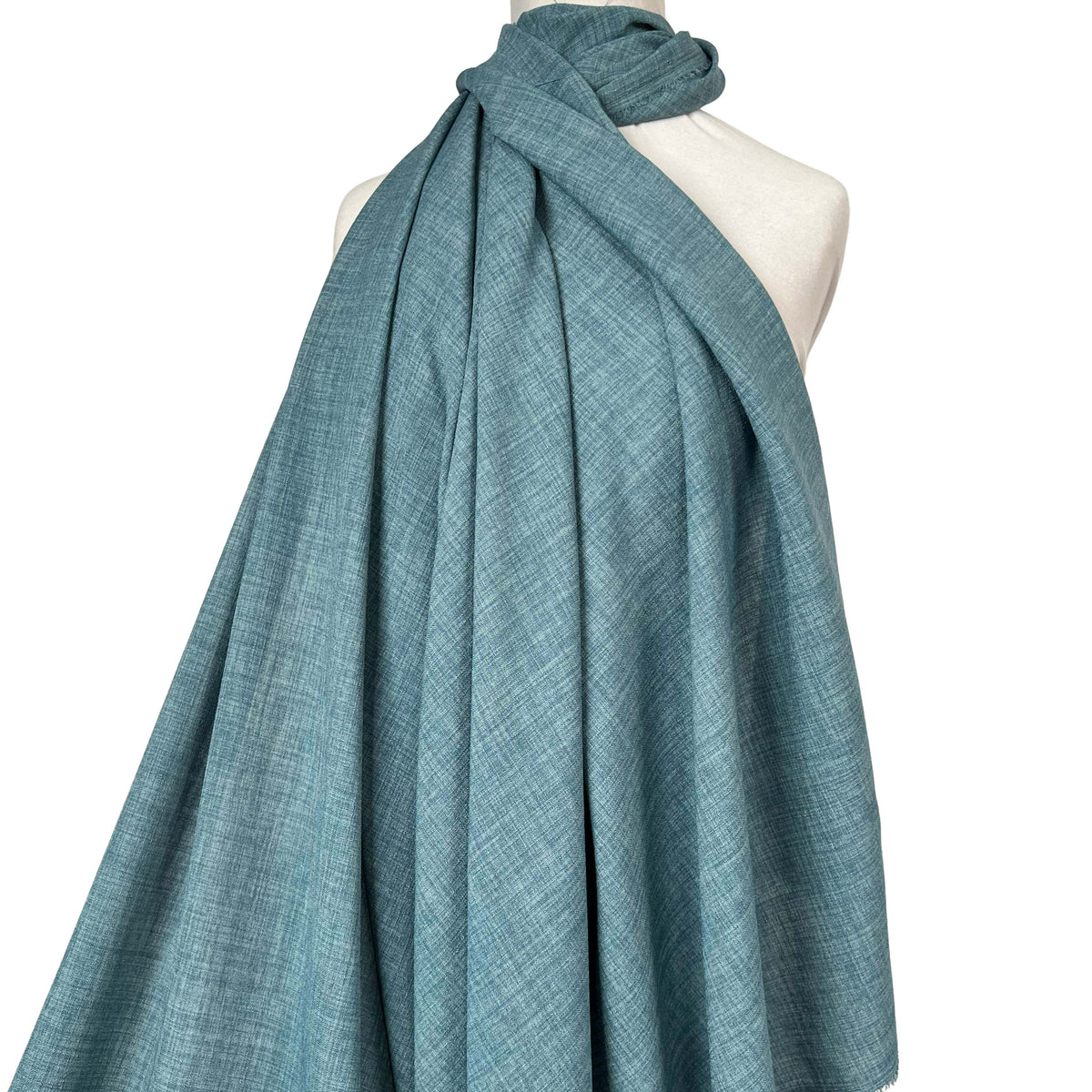New Slant Polyester Blue Woven Suiting Fabric mannequin