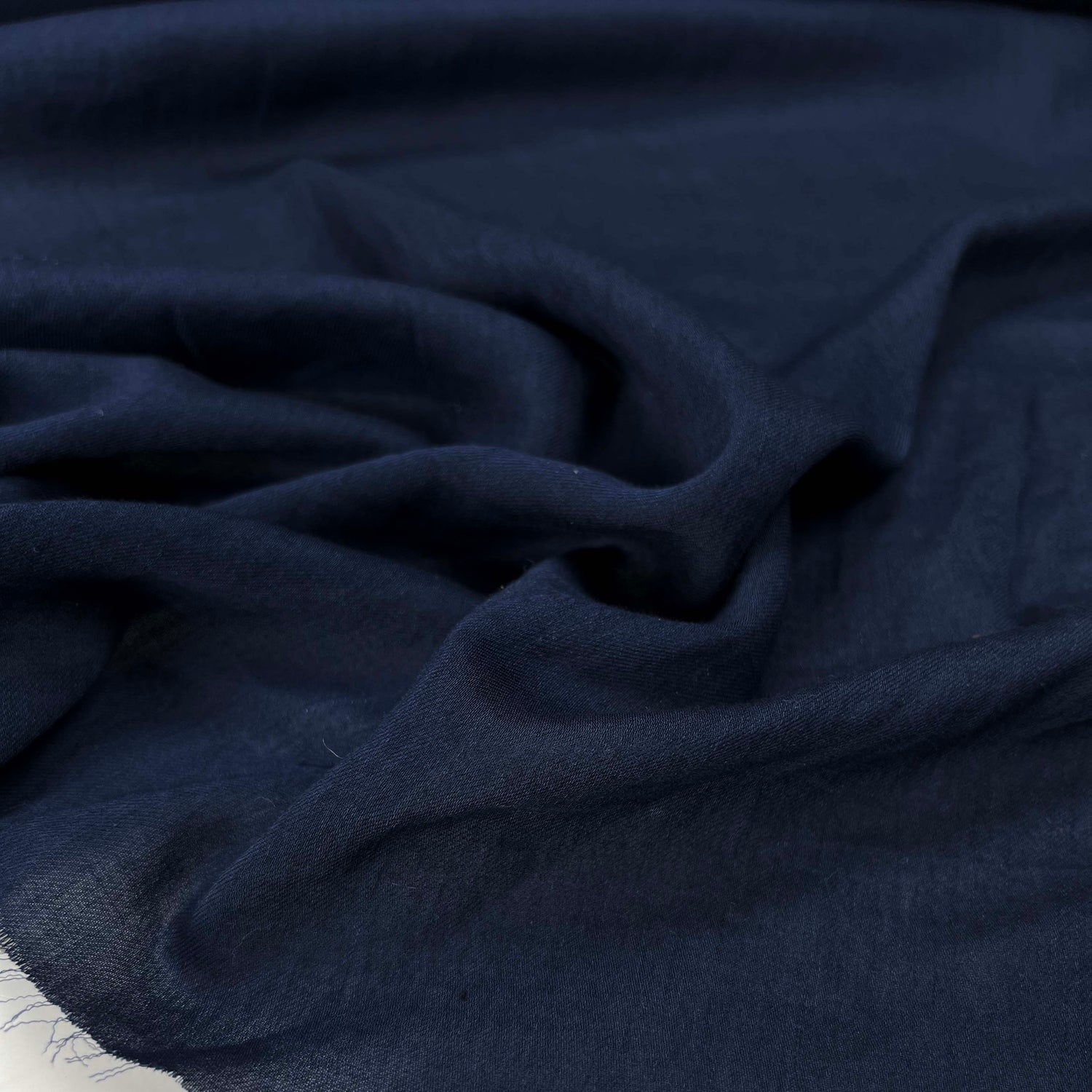 Now Heres A Thing Blue Brushed Cotton Twill Lawn Italian Shirting Fabric CU