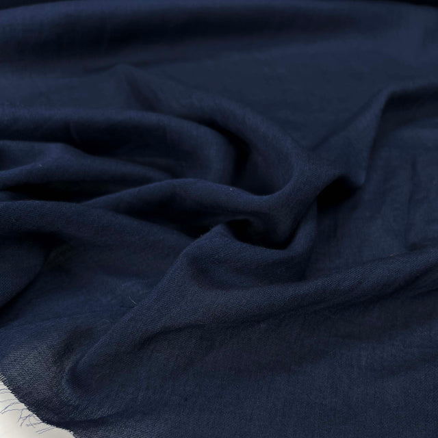 Now Heres A Thing Blue Brushed Cotton Twill Lawn Italian Shirting Fabric CU