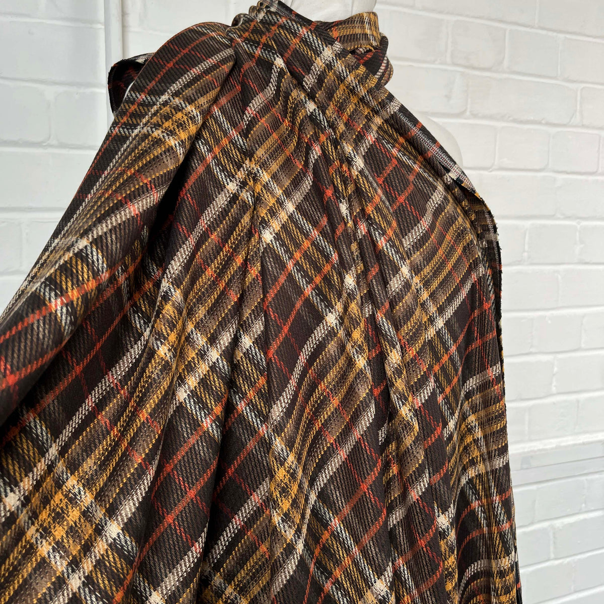 Of The Earth Polyester Viscose Elastane Check Fabric