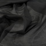 Open Knit Cotton Black Woven Fabric CU