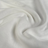 Open Knit Cotton White Woven Fabric CU