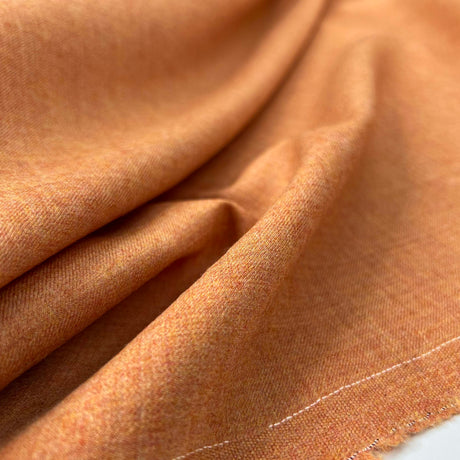 British Ex-Designer Worsted Wool Suiting Fabric Orange Blossom CU