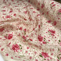 Remnant - Painterly Cotton - Pink Floral (0.5m)