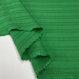 Parallel Lines Clover Green Cotton Viscose Stripe Woven Dress Fabric Fold