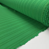 Parallel Lines Clover Green Cotton Viscose Stripe Woven Dress Fabric Roll