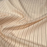 Peach Tea Shirtitng Cotton Polyamide Pink Brown Stripe Woven Dress Fabric CU