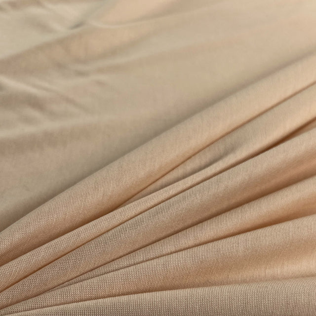 Peach Whisper Superfine Jersey Mercerised Cotton Pink Knit Fabric CU1