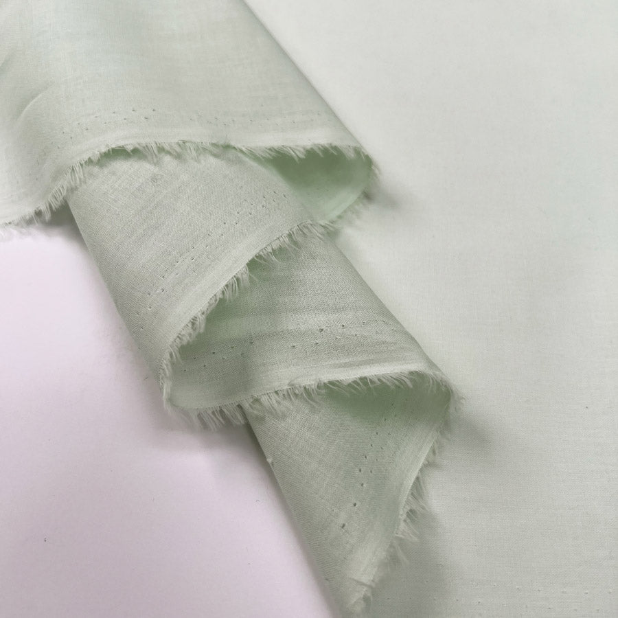 Pennine Cotton Lawn Aqua Plain Woven Fine Lightweight Dress Fabric Fold