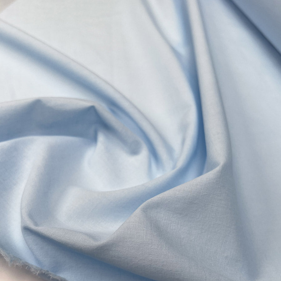 Pennine Cotton Lawn Sky Blue Plain Woven Fine Lightweight Dress Fabric CU