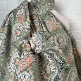Green Floral Print Dress Fabric Pima Cotton Lawn Orchard Vine CU