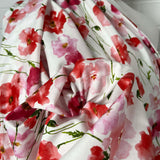 Printed Floral Dress Fabric Pima Cotton Lawn Soft Focus Rose CU