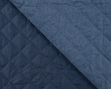 Denim Quilt - Blue Plain Quilted Cotton Dress Fabric fabric, folded