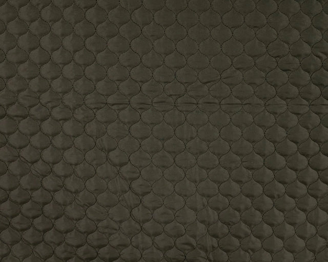 Pebble Quilt Dark Olive Plain Water Repellent Fabric fabric