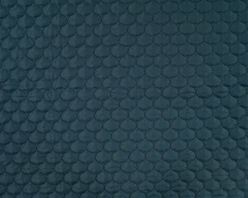 Pebble Quilt Petrol Plain Water Repellent Fabric fabric