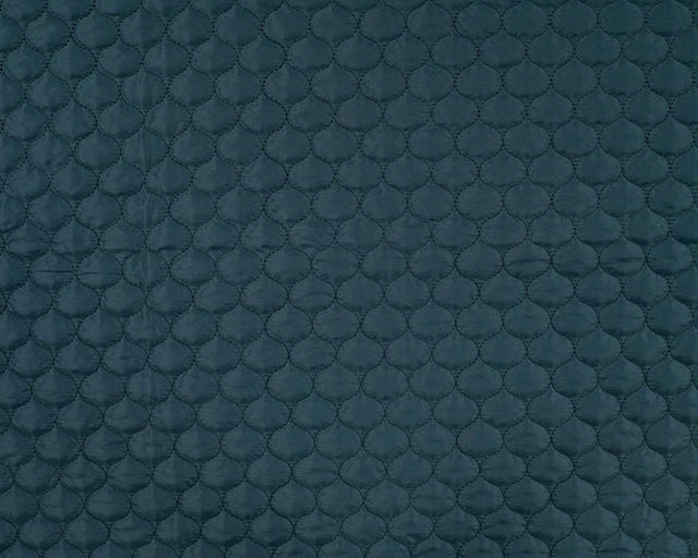 Pebble Quilt Petrol Plain Water Repellent Fabric fabric