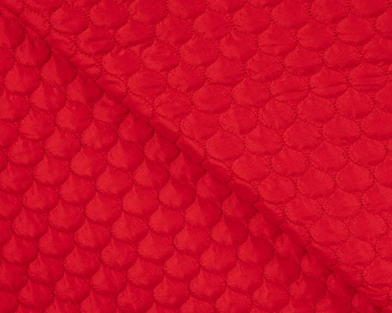 Pebble Quilt Red Plain Water Repellent Fabric fabric