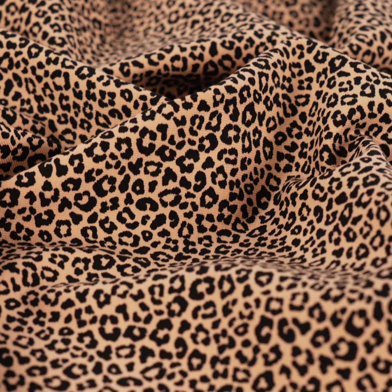 Pocket Panther Coral Animal Print Knitted Cotton Jersey 200gsm Dress Fabric CU