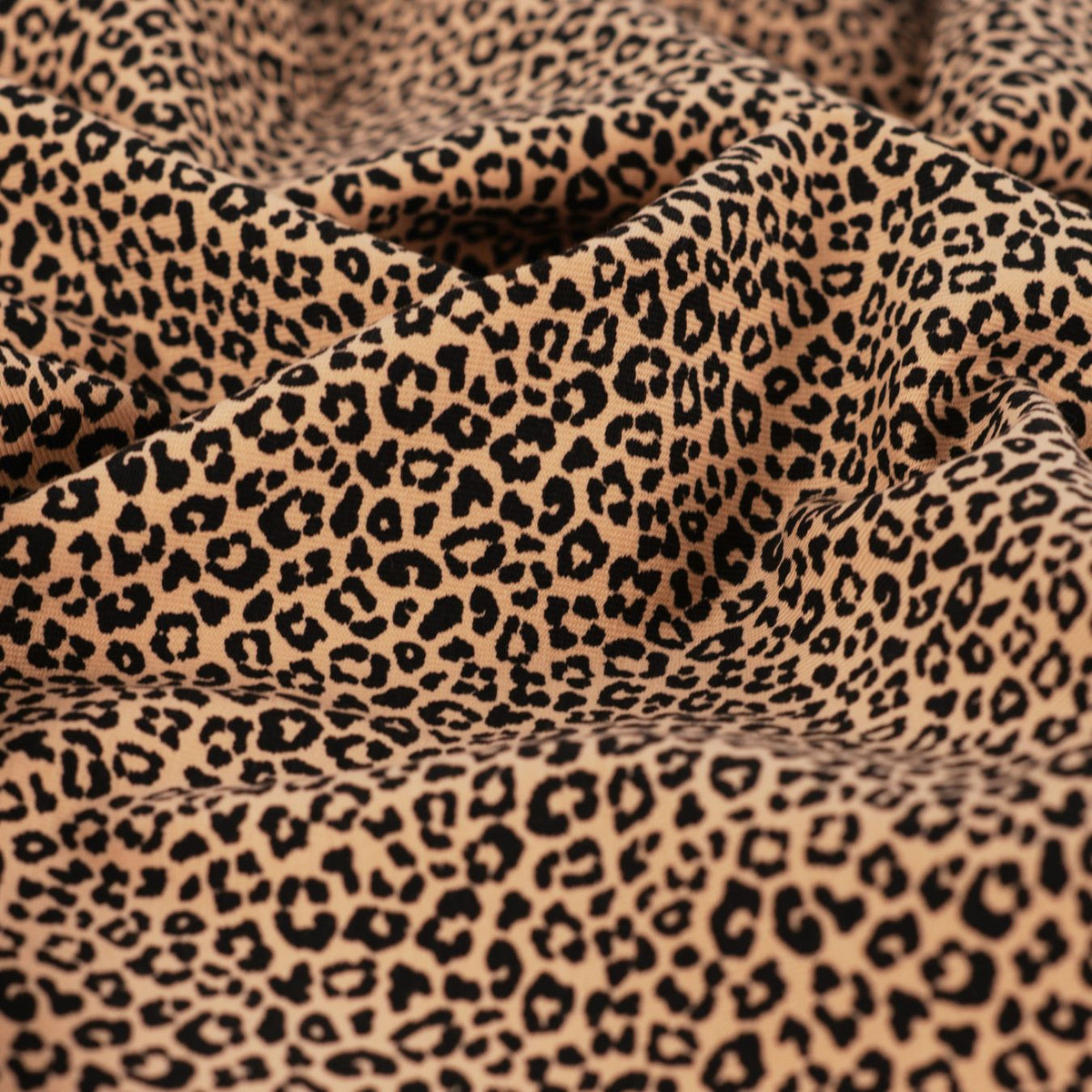 Pocket Panther Coral Animal Print Knitted Cotton Jersey 200gsm Dress Fabric CU