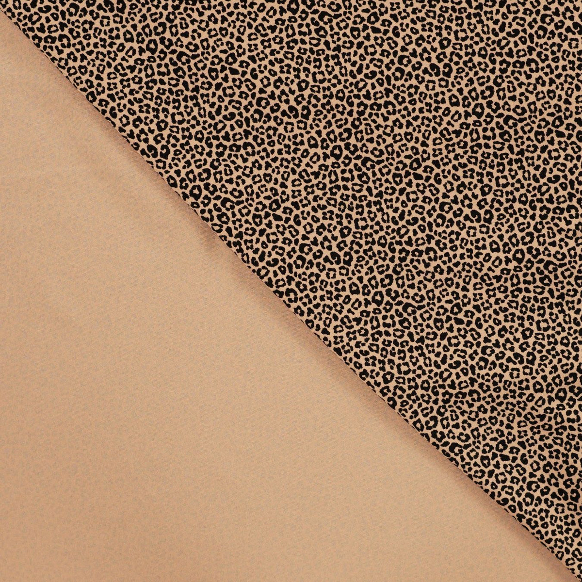 Pocket Panther Coral Animal Print Knitted Cotton Jersey 200gsm Dress Fabric Fold