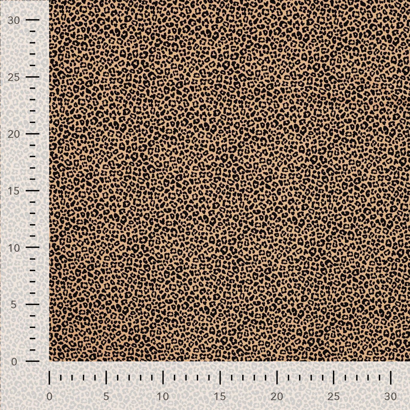 Pocket Panther Coral Animal Print Knitted Cotton Jersey 200gsm Dress Fabric Ruler