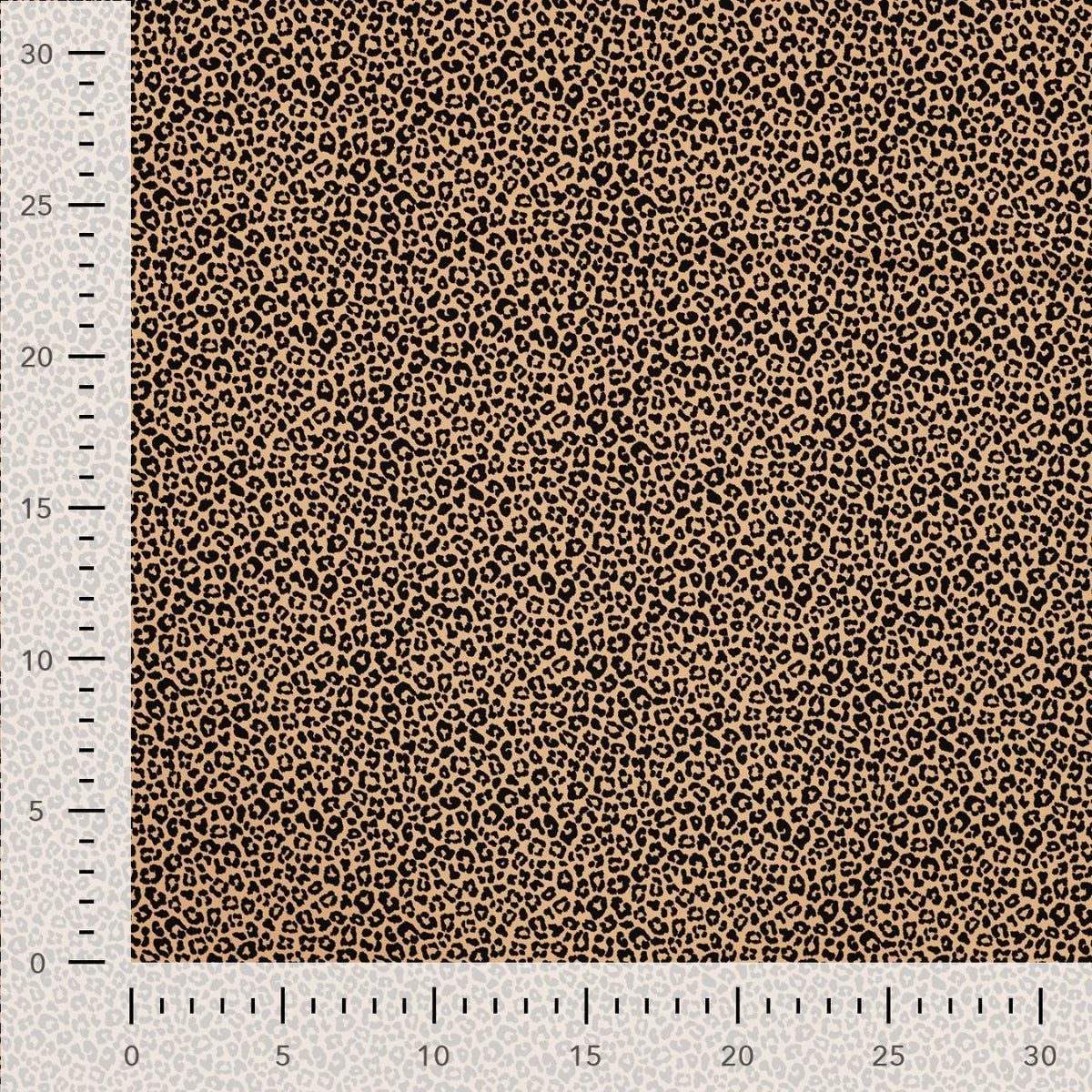 Pocket Panther Coral Animal Print Knitted Cotton Jersey 200gsm Dress Fabric Ruler