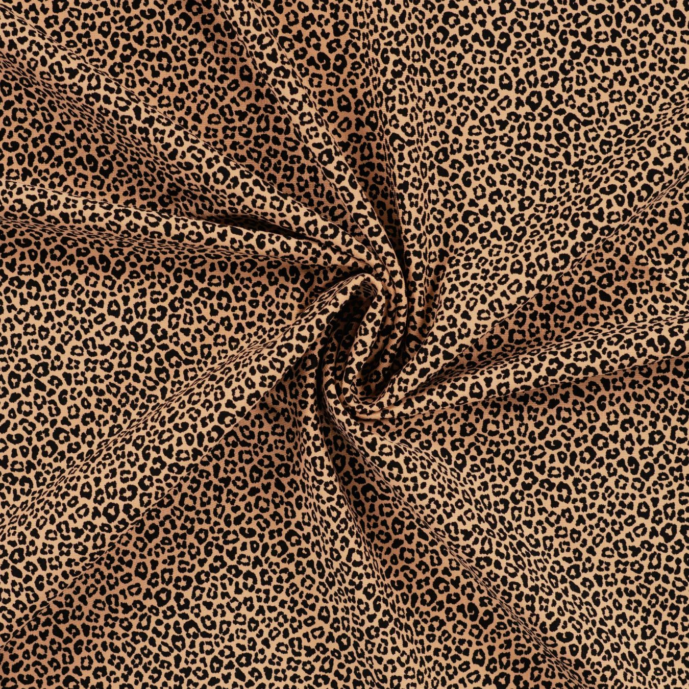 Pocket Panther Coral Animal Print Knitted Cotton Jersey 200gsm Dress Fabric Swirl