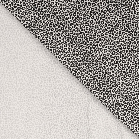 Pocket Panther Ecru Animal Print Knitted Cotton Jersey 200gsm Dress Fabric Fold