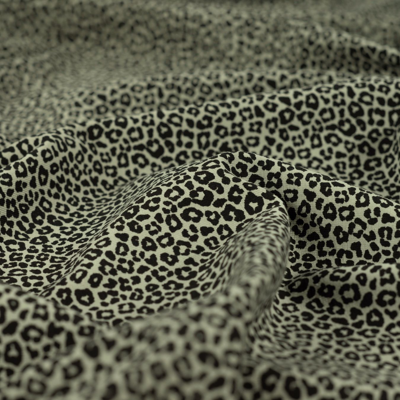 Pocket Panther Khaki Animal Print Knitted Cotton Jersey 200gsm Dress Fabric CU