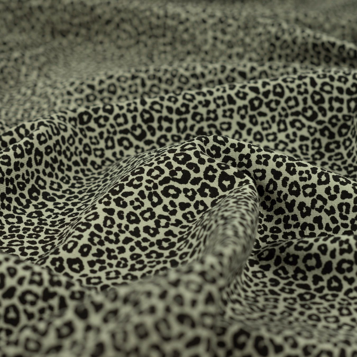 Pocket Panther Khaki Animal Print Knitted Cotton Jersey 200gsm Dress Fabric CU