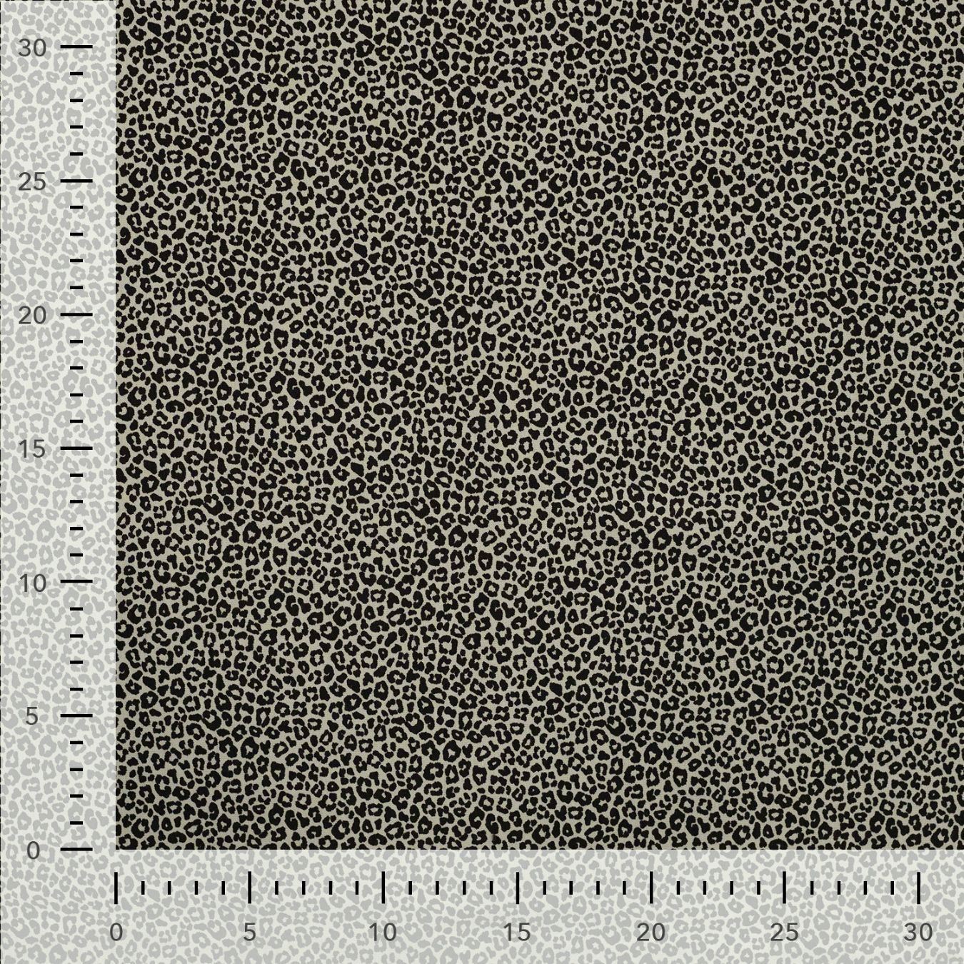 Pocket Panther Khaki Animal Print Knitted Cotton Jersey 200gsm Dress Fabric Ruler