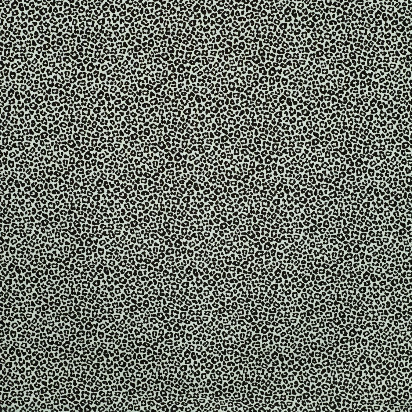 Pocket Panther Mint Animal Print Knitted Cotton Jersey 200gsm Dress Fabric Flat