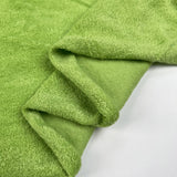 Poly Cotton Towelling Lime Zest Fabric Fold