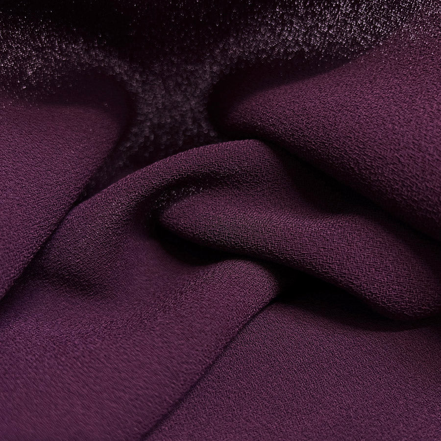 Polyester Triple Crepe Dressmaking Fabric Dark Plum CU