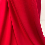 Polyester Elastane Barca Crepe Fabric Red Hang
