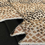 Ponte Roma Basilisk Olive Snake Print Jersey Fabric Fold