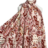 French Viscose Blend Pink Floral Print Dress Fabric Pretty Millie Mannequin